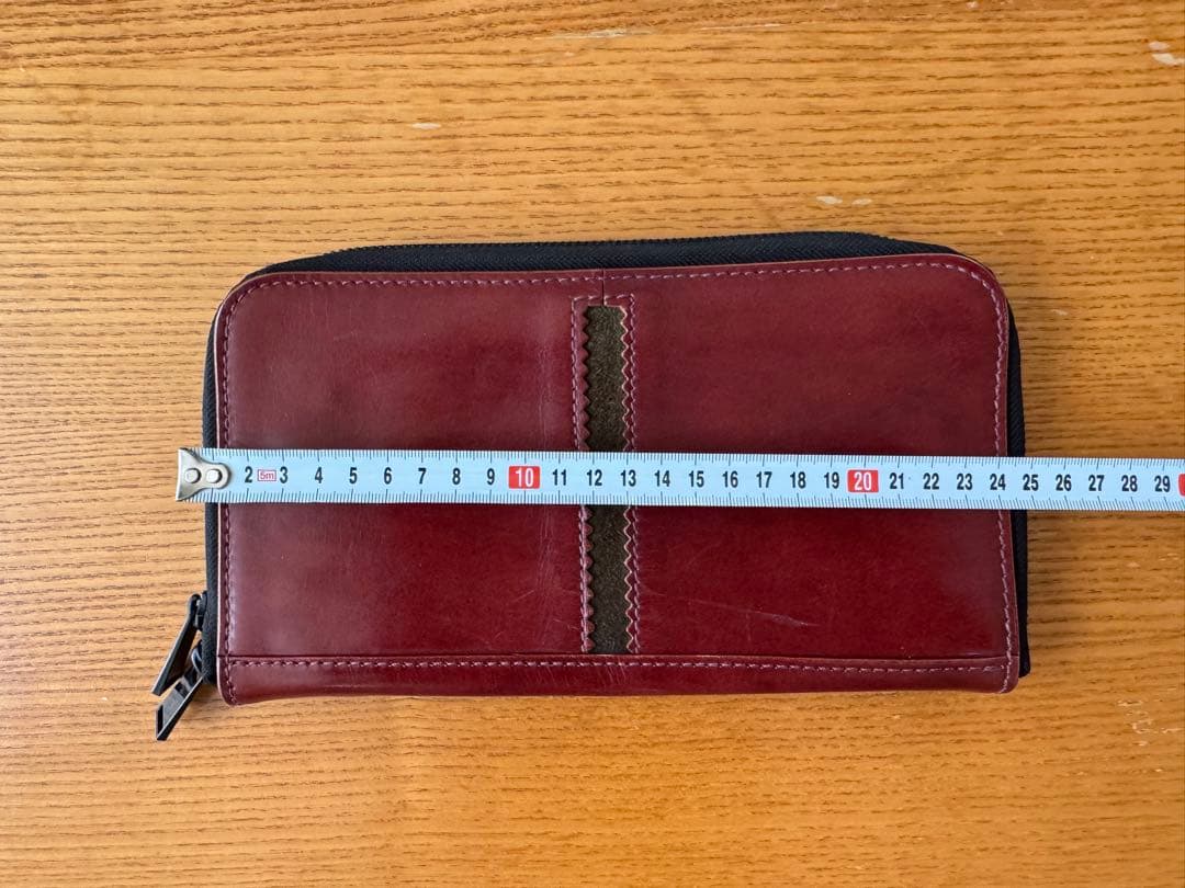 DRAWER 本革ラウンドジップ長財布 パスポートケース 日本製ボルドー