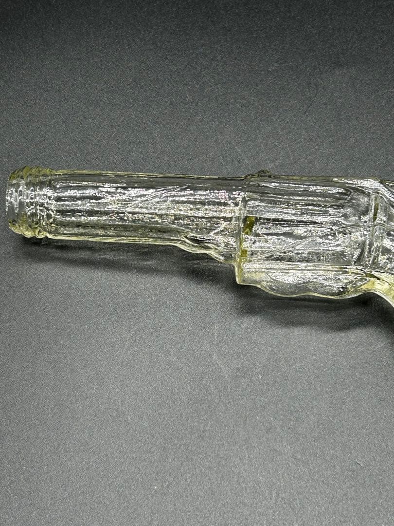 飴色　ピストル型　金平糖瓶　レトロ瓶　ガラス