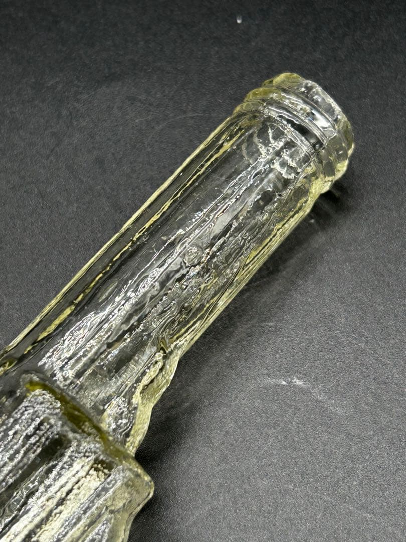 飴色　ピストル型　金平糖瓶　レトロ瓶　ガラス