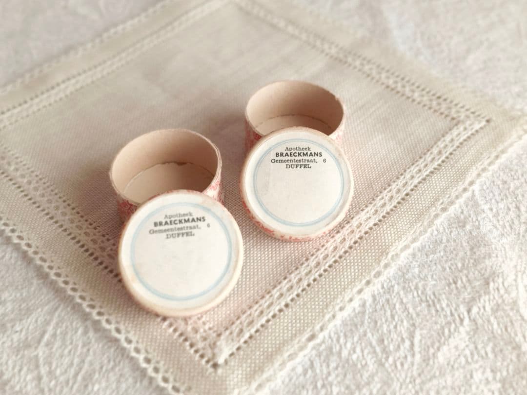 【プップさま】vintage mini box ❀ 小さなラウンド型 ボックス