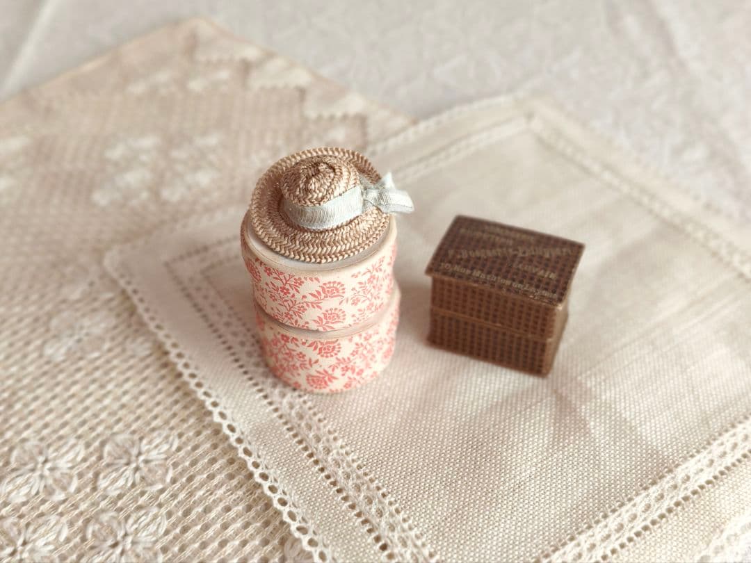 【プップさま】vintage mini box ❀ 小さなラウンド型 ボックス