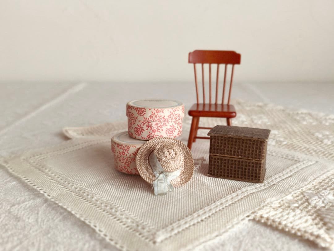 【プップさま】vintage mini box ❀ 小さなラウンド型 ボックス