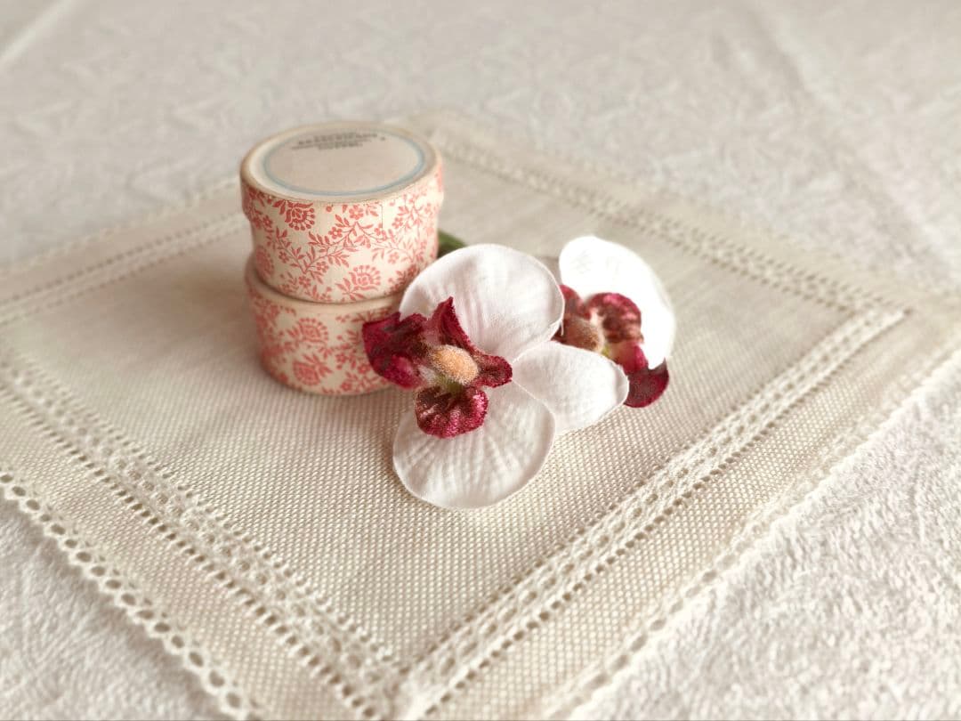 【プップさま】vintage mini box ❀ 小さなラウンド型 ボックス