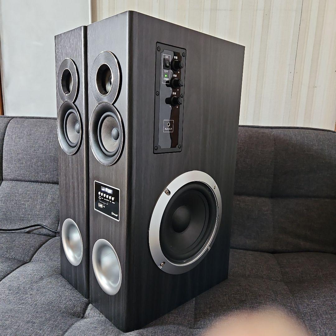 Bluetooth スピーカー ダークウッド 14.5cmウーファー90W大出力