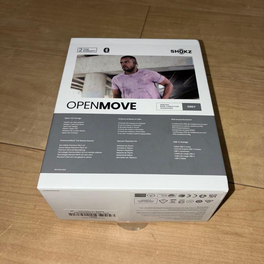 SHOKZ 骨伝導イヤホン グレー　OpenMove　Grey　S661