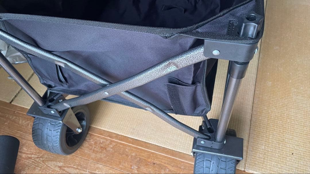 折りたたみキャリーワゴン容量220L 耐荷重150kgアウトドア台車コンパク収納