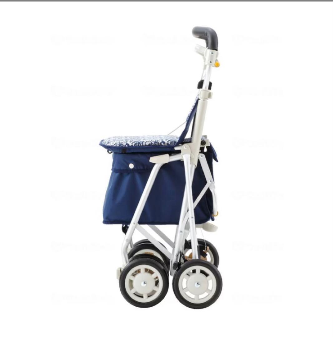 座れるシルバーカー ウィズワン ライトミニM 耐荷重100kgバッグ収納12kg