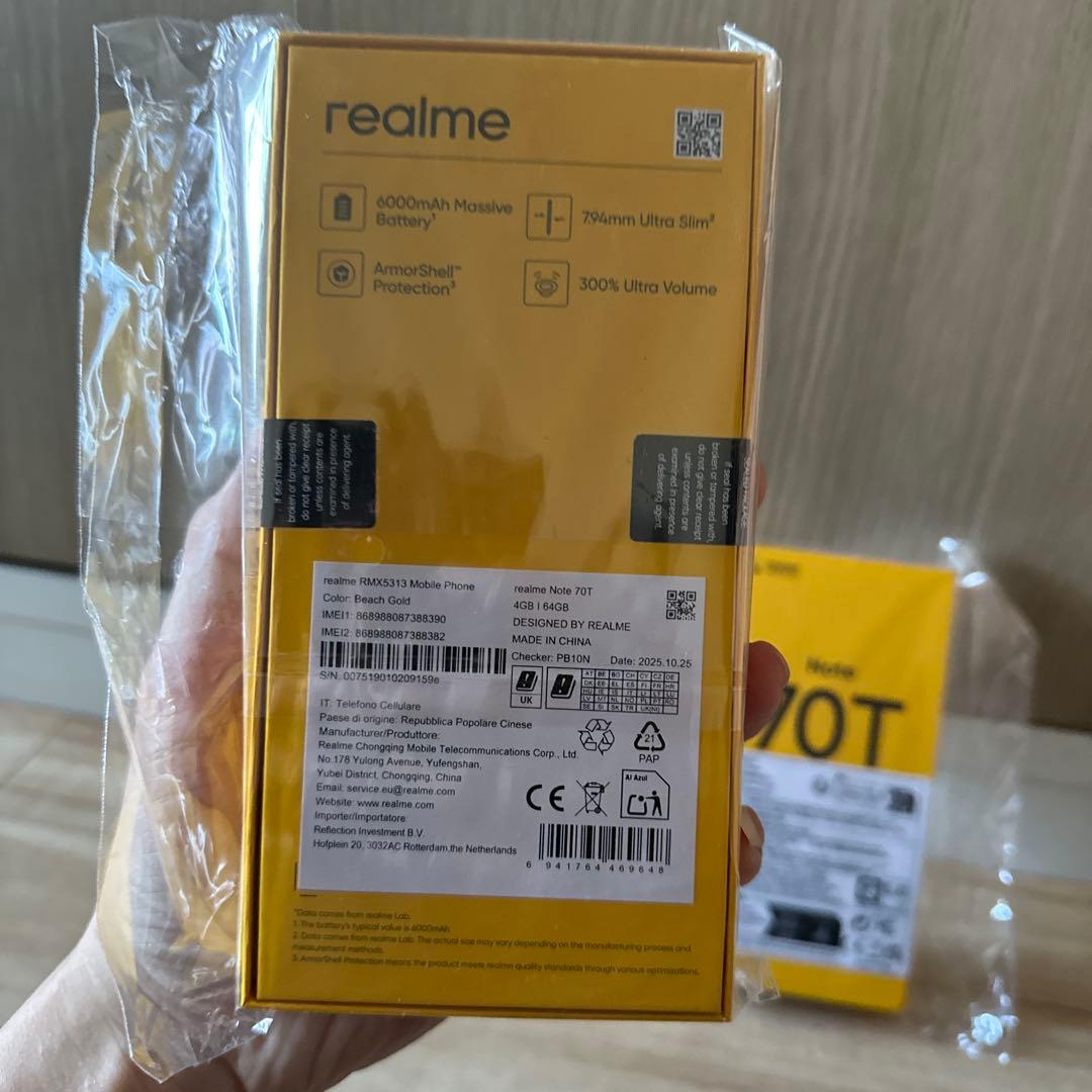 realme Note 70T 本体 4+64GB 新品2台セット