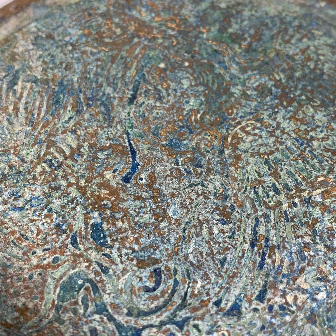 中国宋時代　古銅古鏡　共箱　トヒオヒ　336g 東S8-0401☆2F