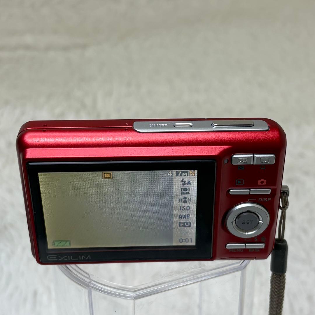 CASIO カメラ　エクシリム　EX-Z77 レッド コンデジ　動作品