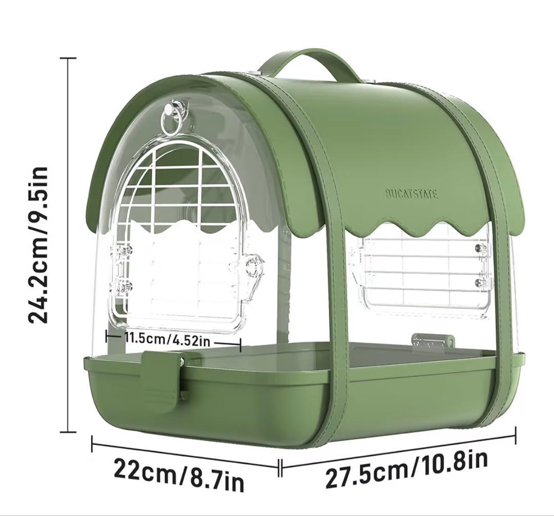 新品 鳥かご＋キャリー 2点セット 大型ケージ キャスター付き 小動物 鳥用品