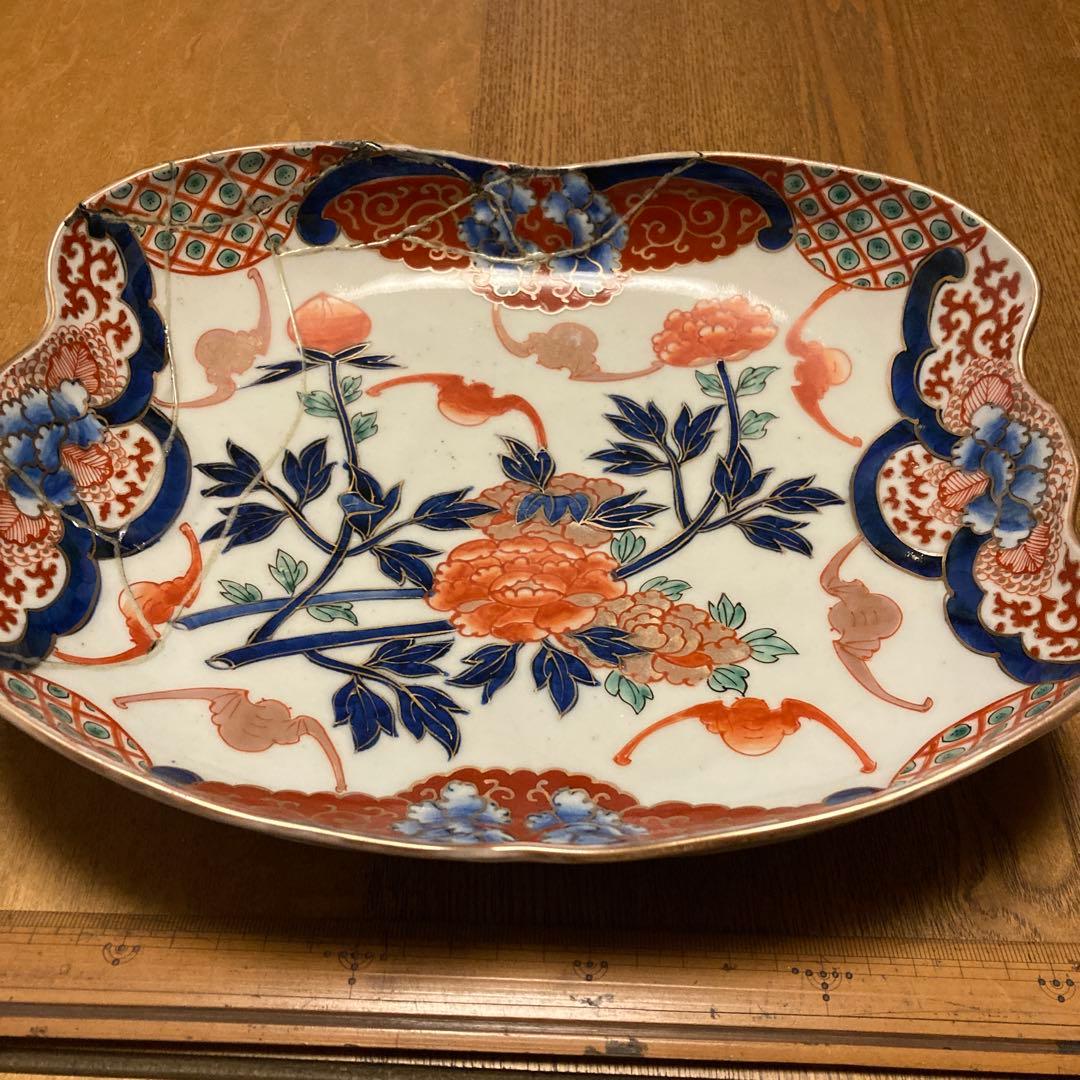 NO.56 骨董　大皿　265mm リペア品
