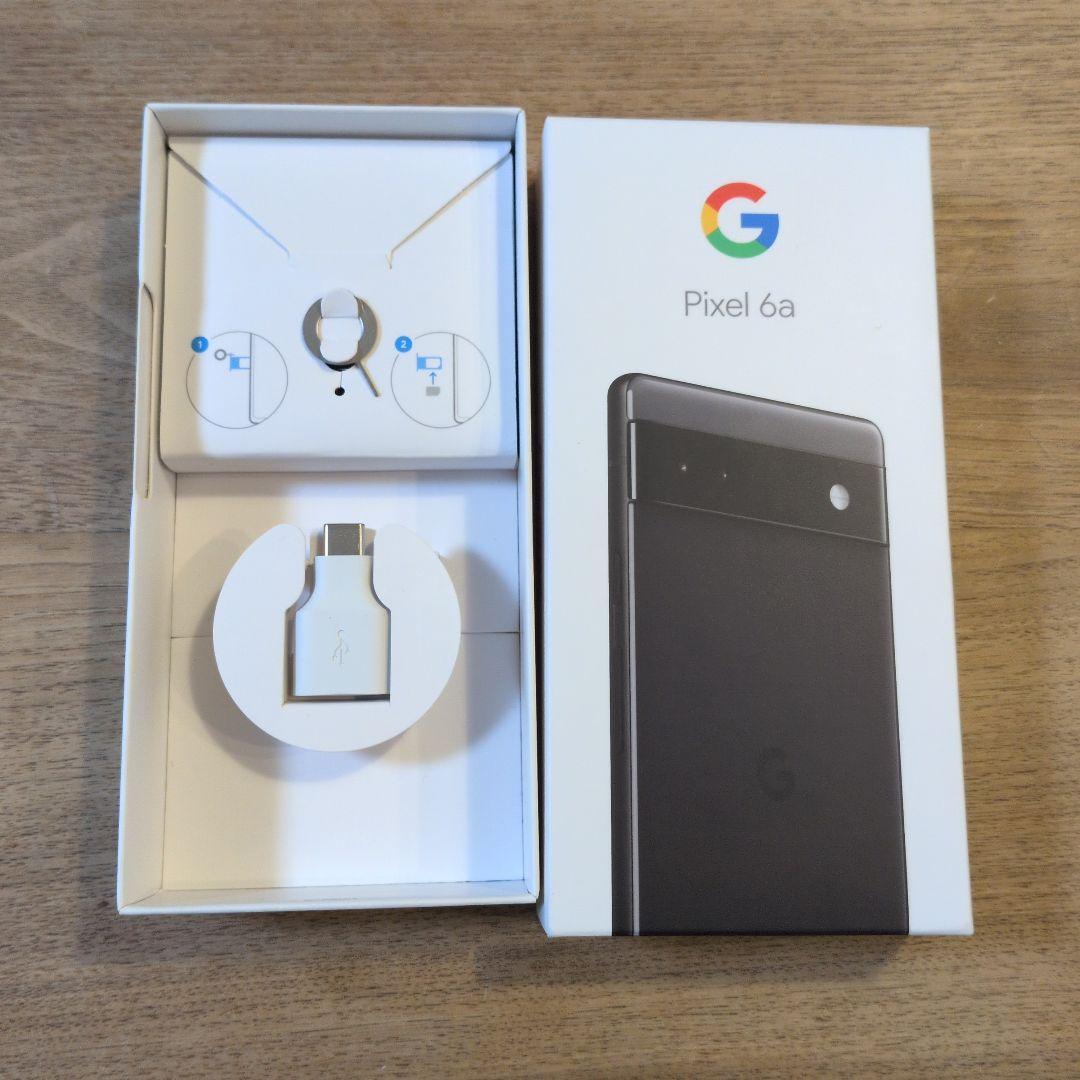 Google　Pixel　6a　チャコール　画面割れあり