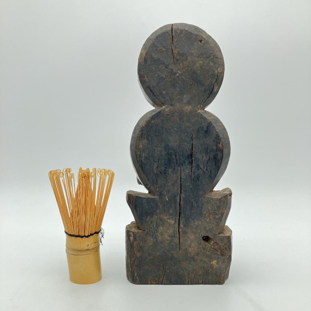 木彫　座仏　ラオス　東南アジア　時代物　高さ：約２３．５ｃｍ