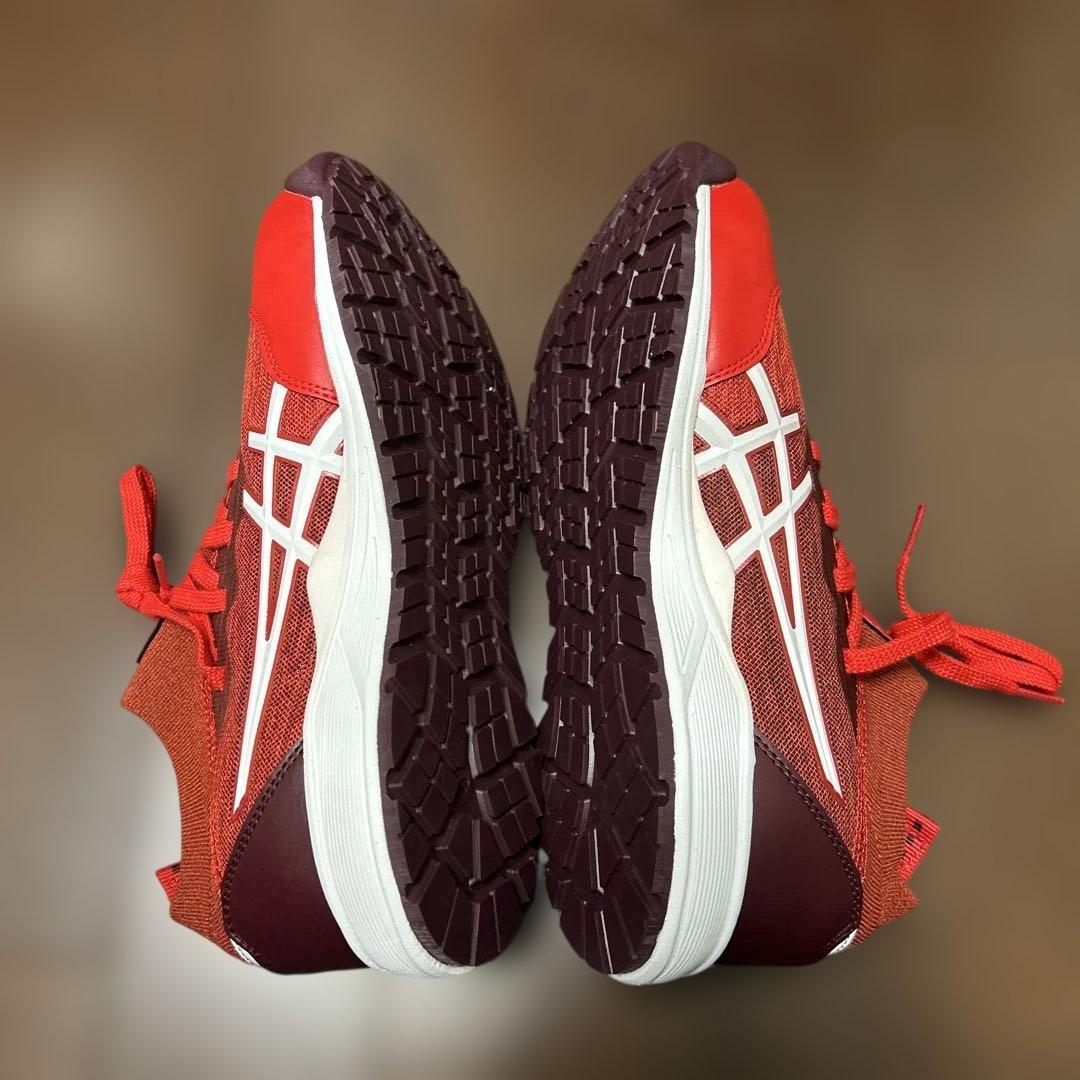 asics アシックス　安全靴　ウインジョブ　美品　25.5cm レッド