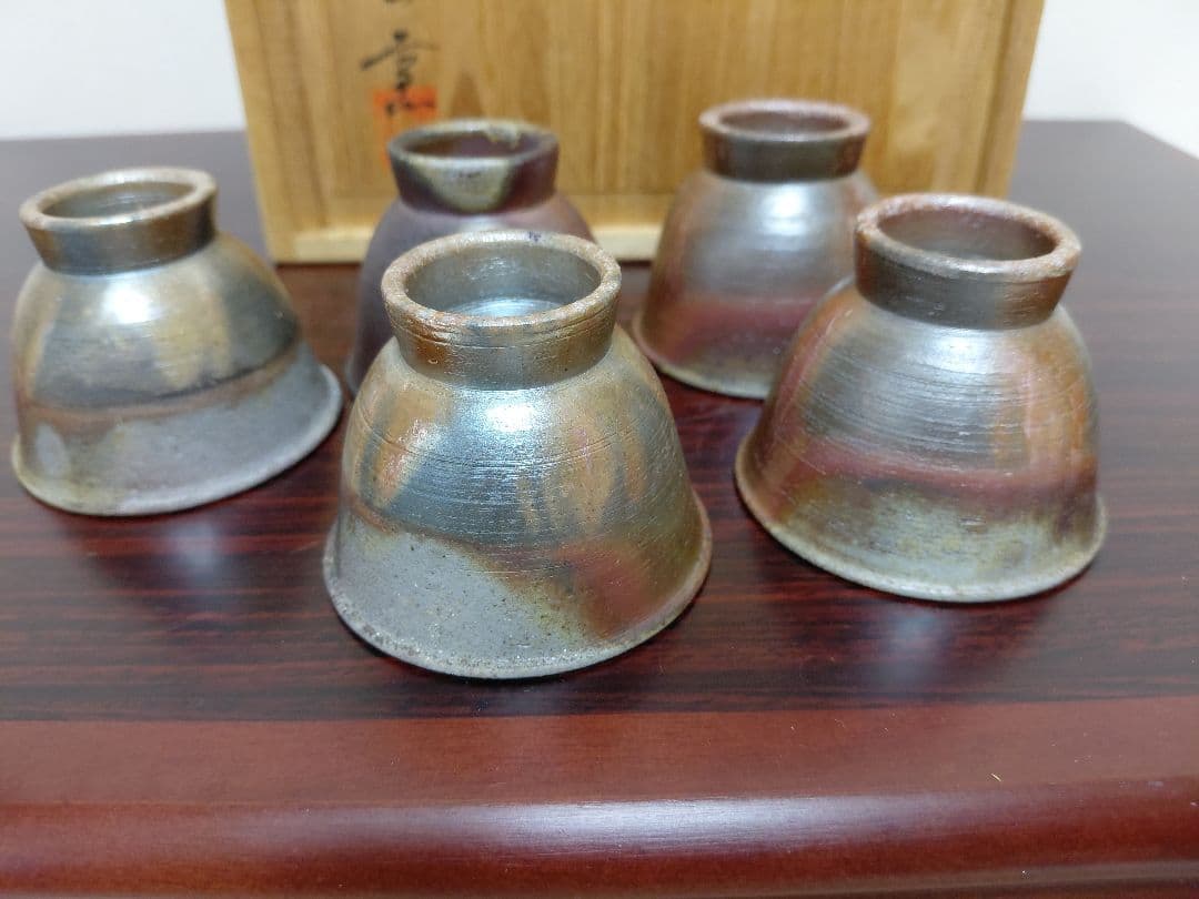 備前焼 泰山窯 茶器セット 宝瓶 湯冷 煎茶碗5客 煎茶道具