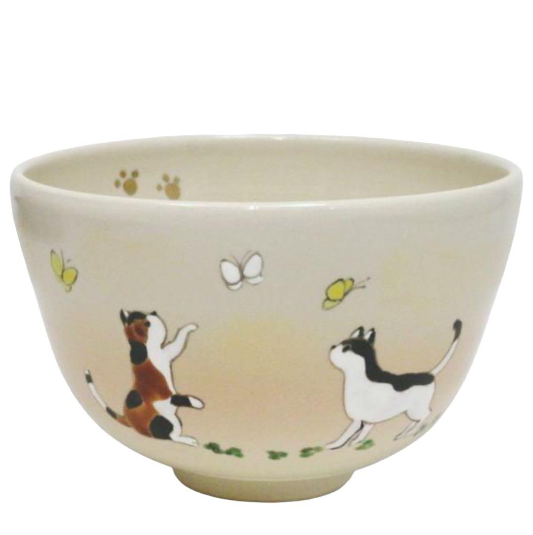 茶碗　色絵　あそぼ　加藤仁犀　抹茶茶碗　抹茶碗　茶道具　抹茶