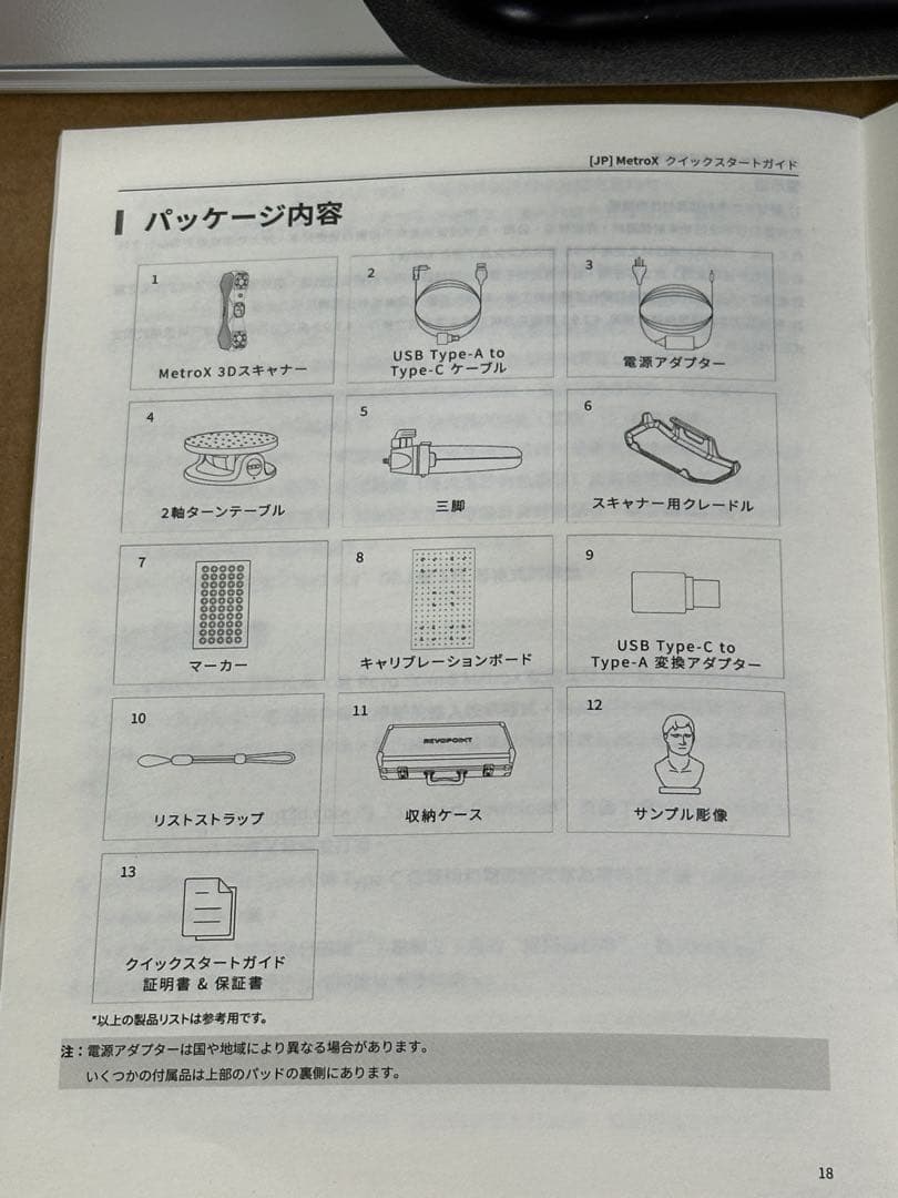 Revopoint MetroX 3Dスキャナー マーカーキット付の高級版