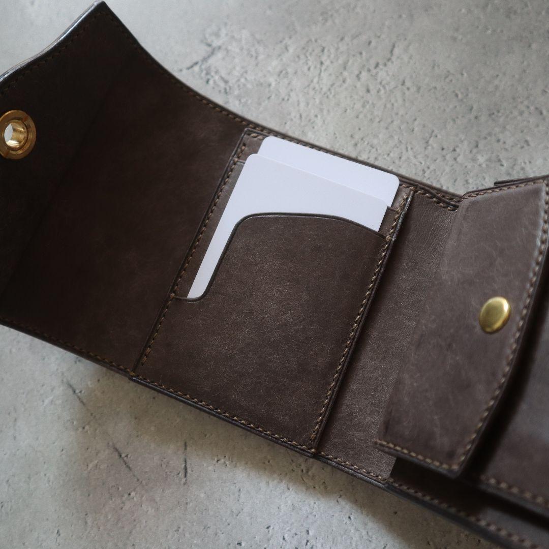 【受注制作】オコシ金具の三つ折り財布　マルゴー　フルハンドメイド