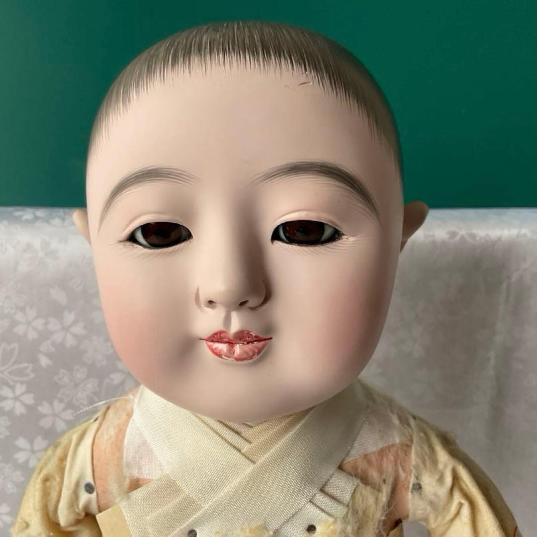 市松人形 松乾齋東光作(尺ニ12号)男の子　立ち市松人形 東光作市松人形極上書毛