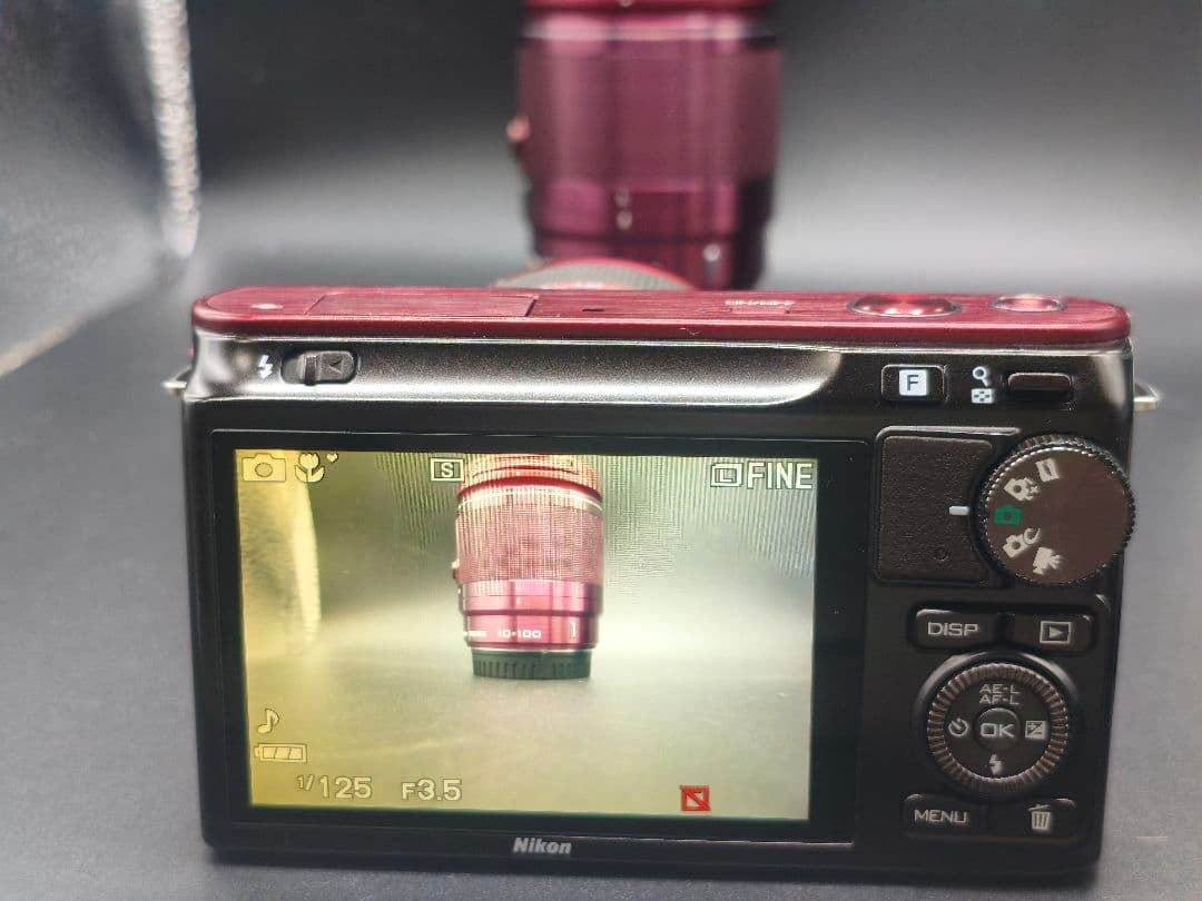 Nikon 1 J2 レッド レンズ2本 10-30 10-100