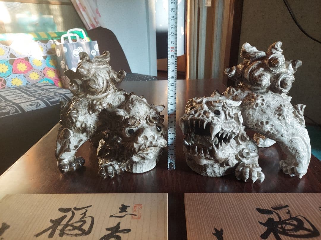 陶器 獅子像 福獅子　シーサー　工芸品