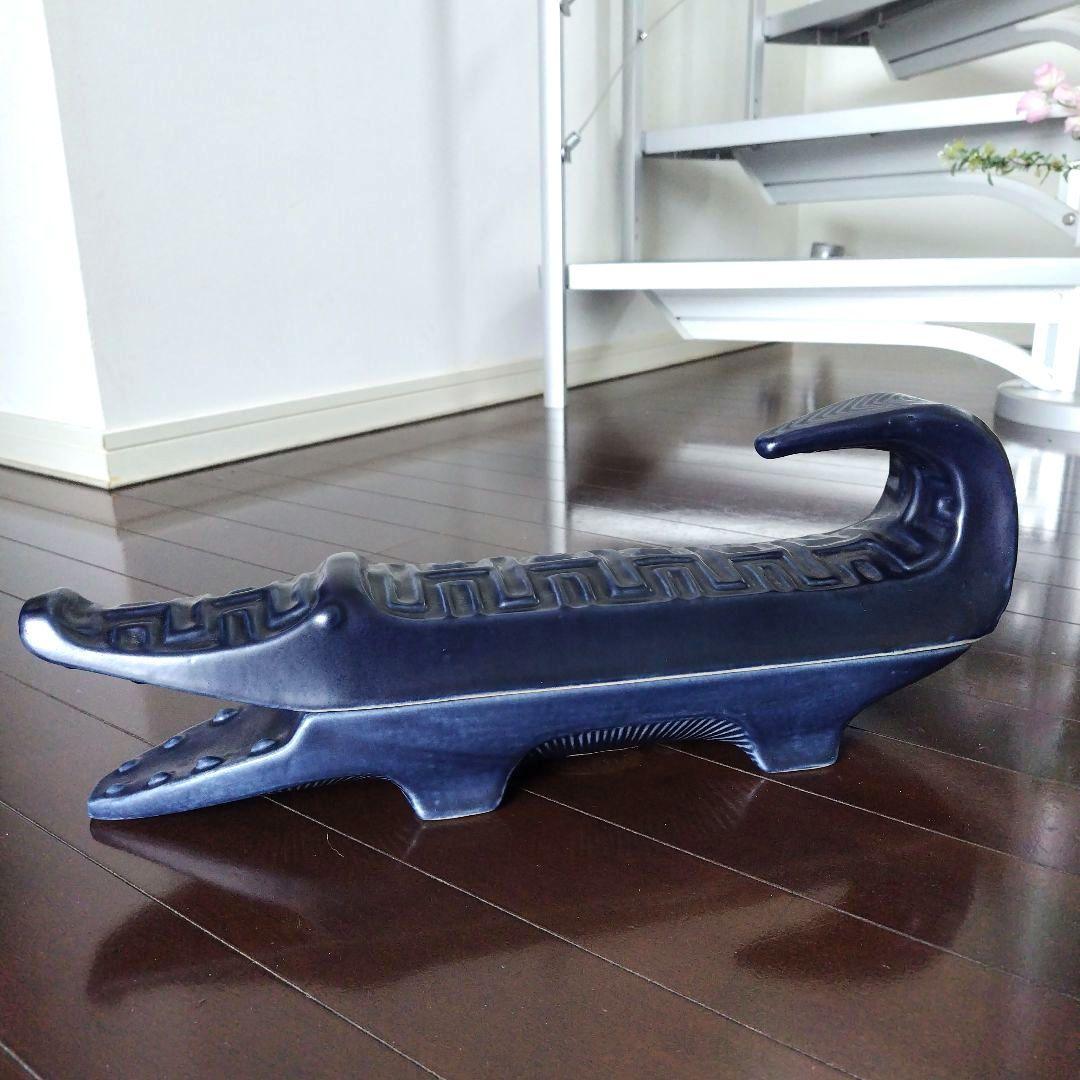 ジョナサンアドラー ラコステ 陶器 置物 小物入れ オブジェ ワニ型 限定