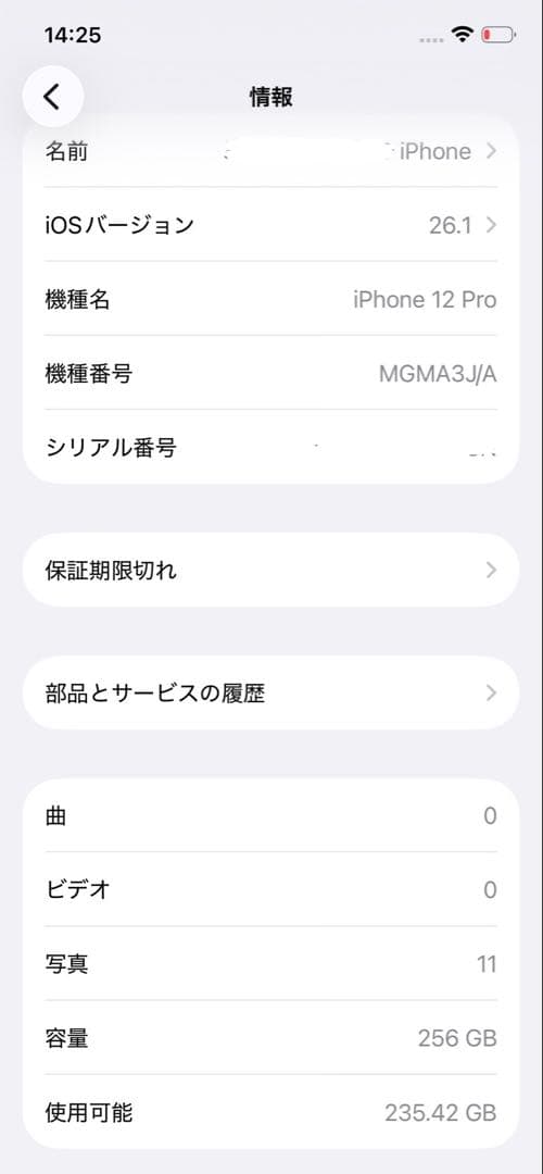 iPhone 12 Pro 256GB シルバー【動作確認済】