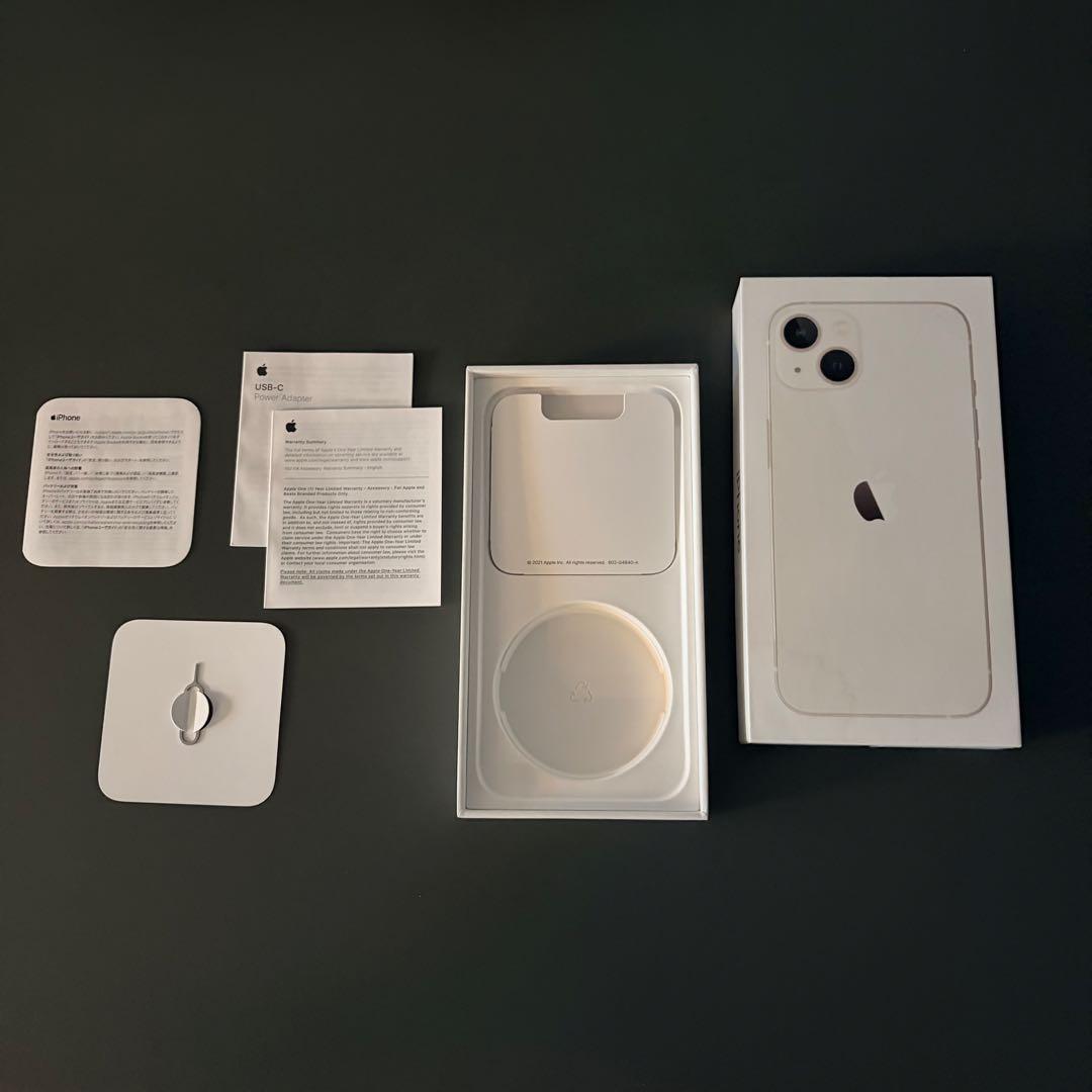 ［美品］iPhone 13 本体 128GB スターライト SIMフリー 85%