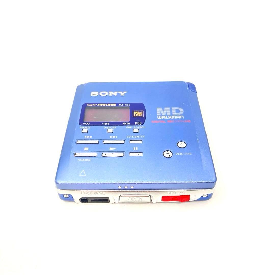 SONY MZ-R55 MDウォークマン ブルー MDレコーダー