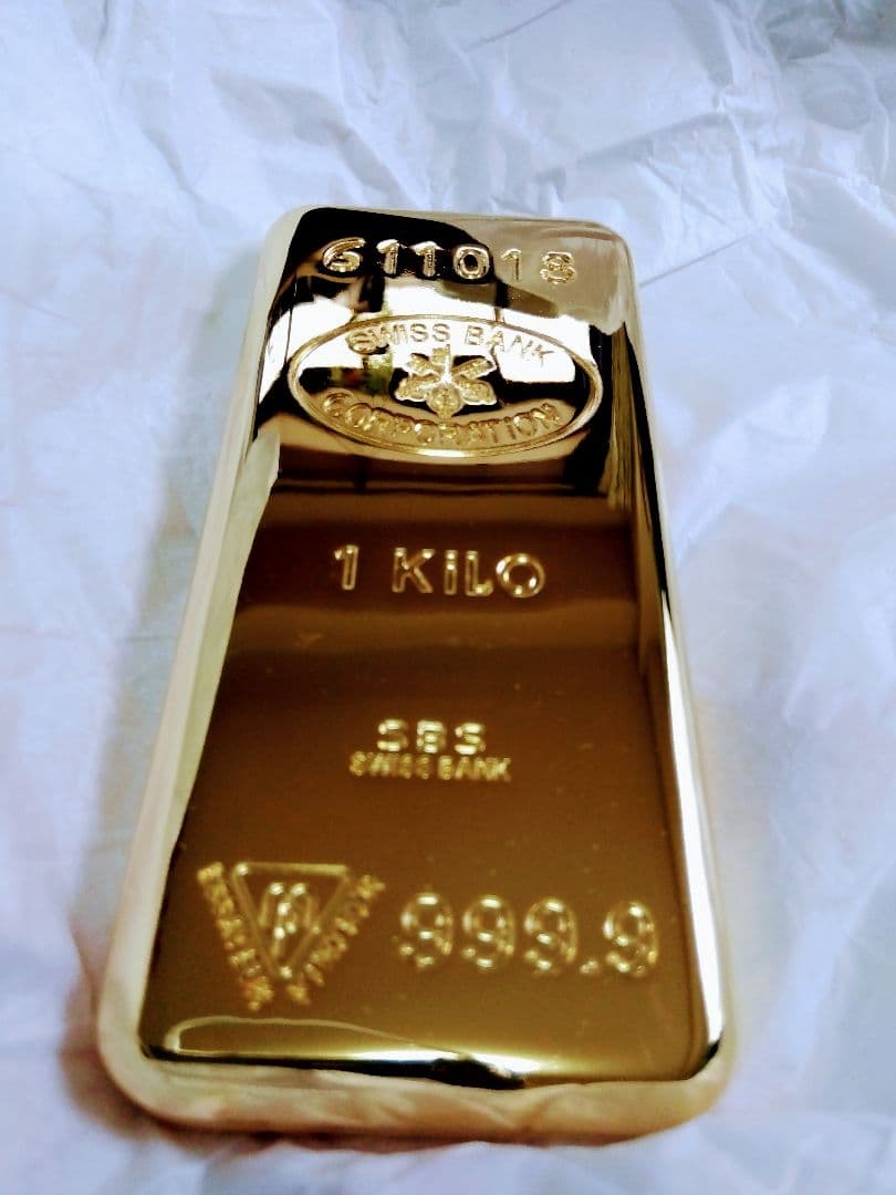 参考品.スイス銀行 1キロ 金塊 999.9