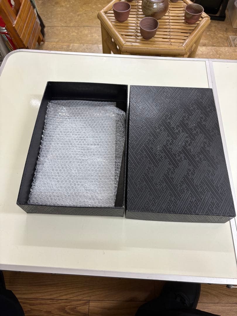 【備前焼】宝瓶 煎茶器セット 湯呑五客 陶印「真」 煎茶道具 誂え箱