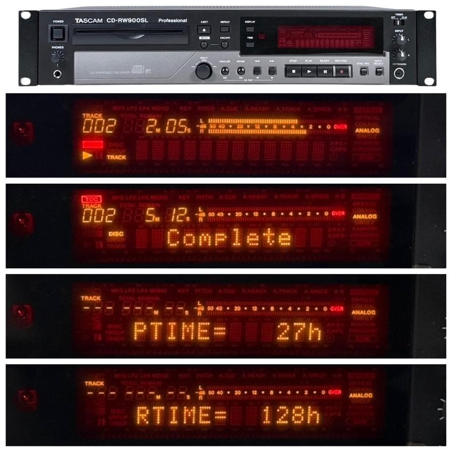 ◆CD再生履歴27時間◆TASCAM CDレコーダー業務用 CD-RW900SL