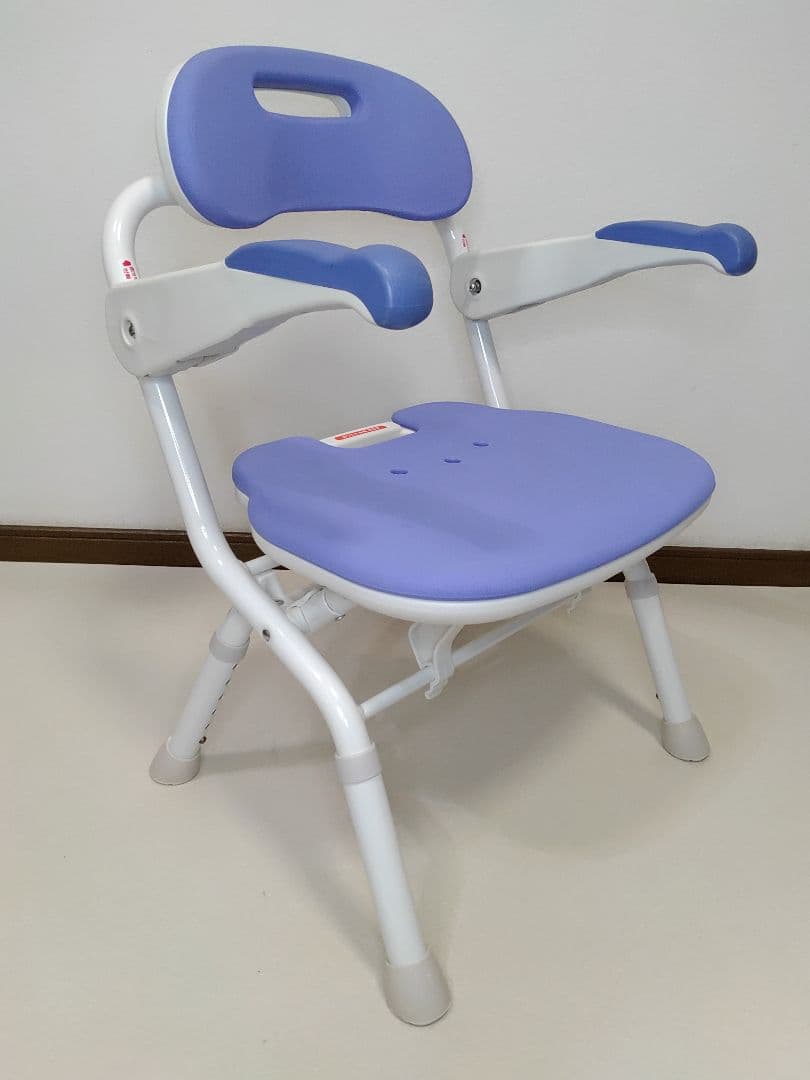 美品 安寿 折りたたみ シャワーベンチ FSフィット ブルー 送料無料