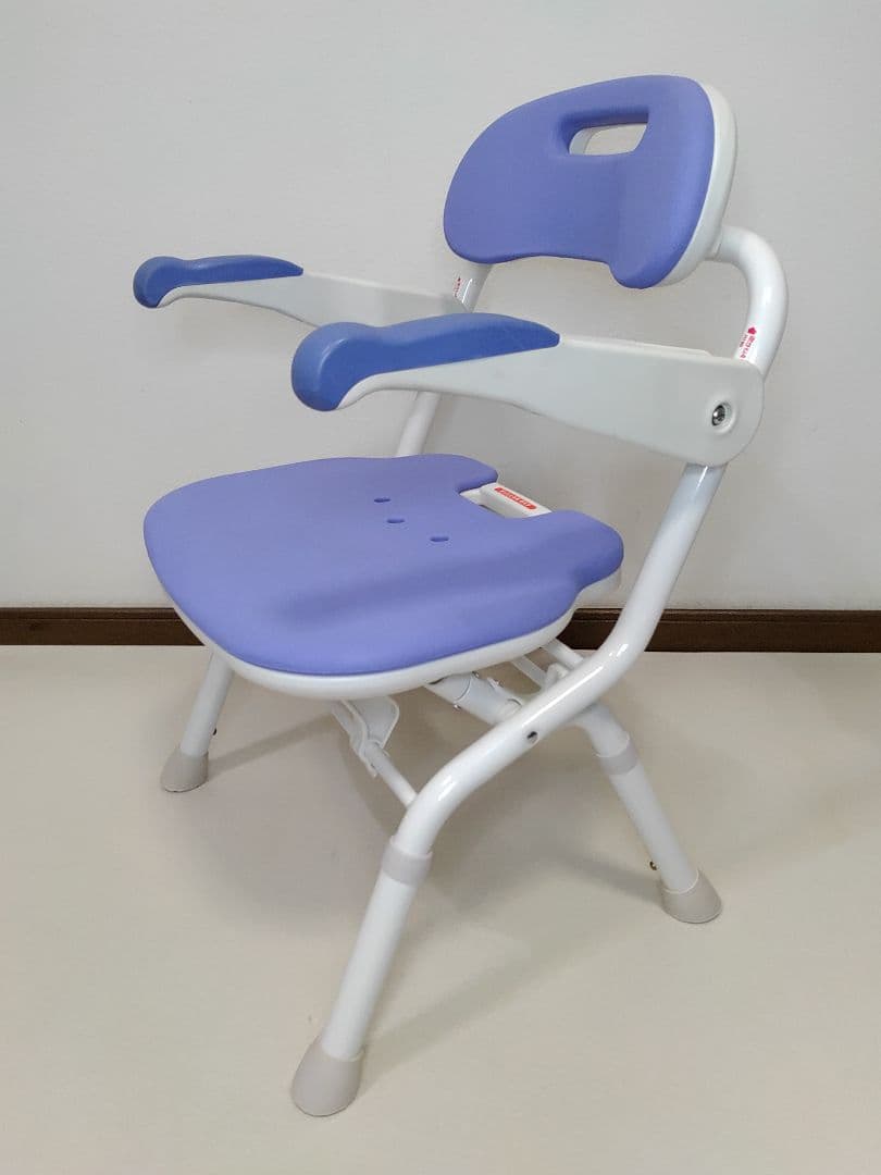 美品 安寿 折りたたみ シャワーベンチ FSフィット ブルー 送料無料