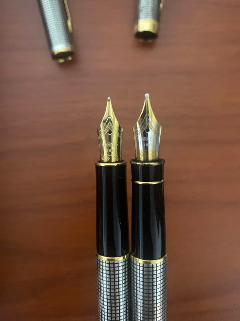 PARKER/パーカー/フランス/万年筆/18K/750/ゴールド×シルバー