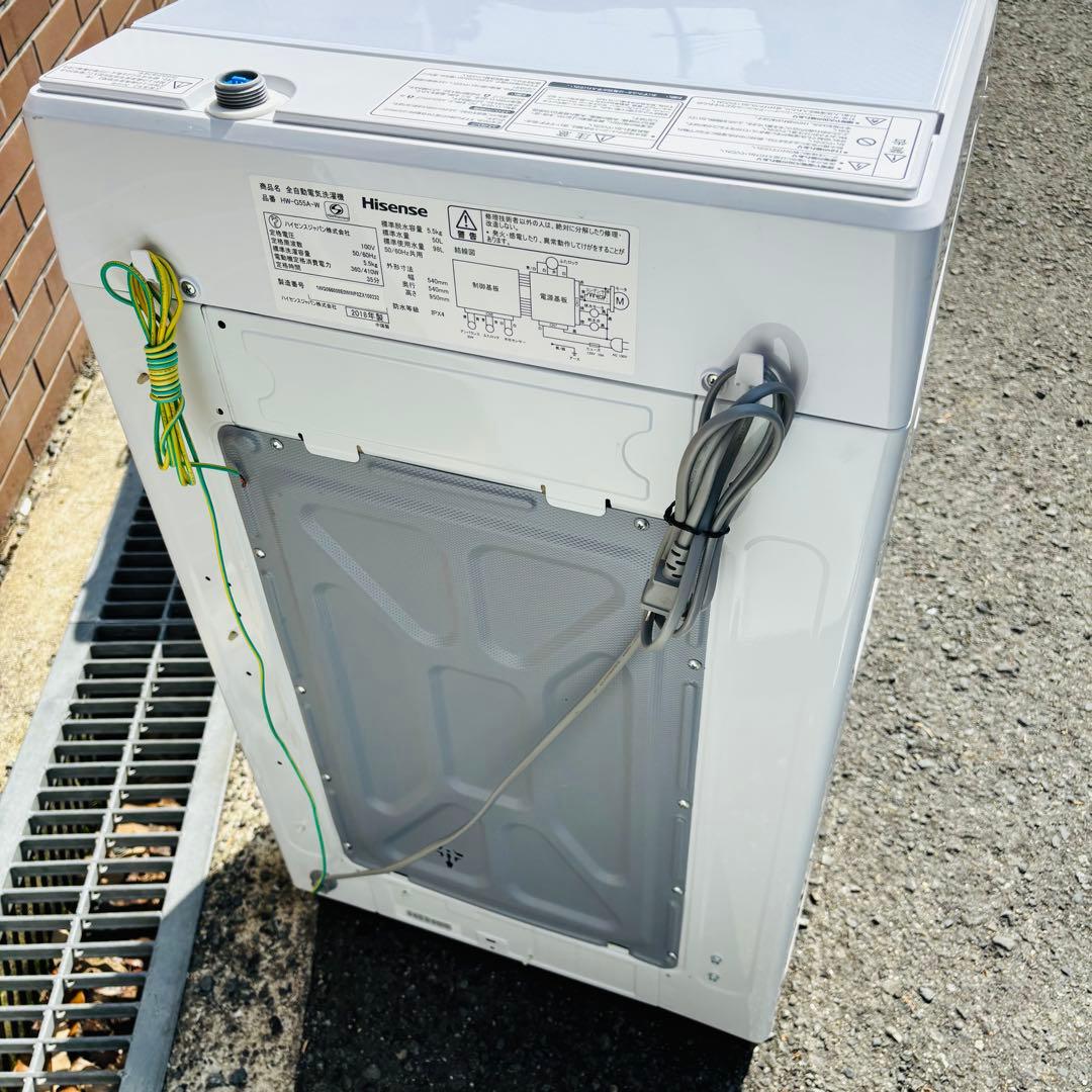Hisense 5.5kg洗濯機 HW-G55A-W 分解洗浄済み　2018年製