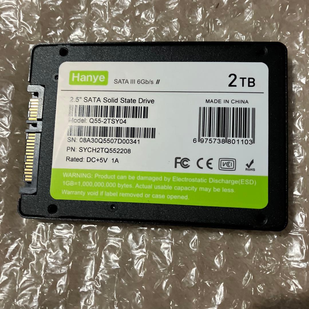 ジャンク　Hanye Q55 2TB SATA SSD 2.5インチ