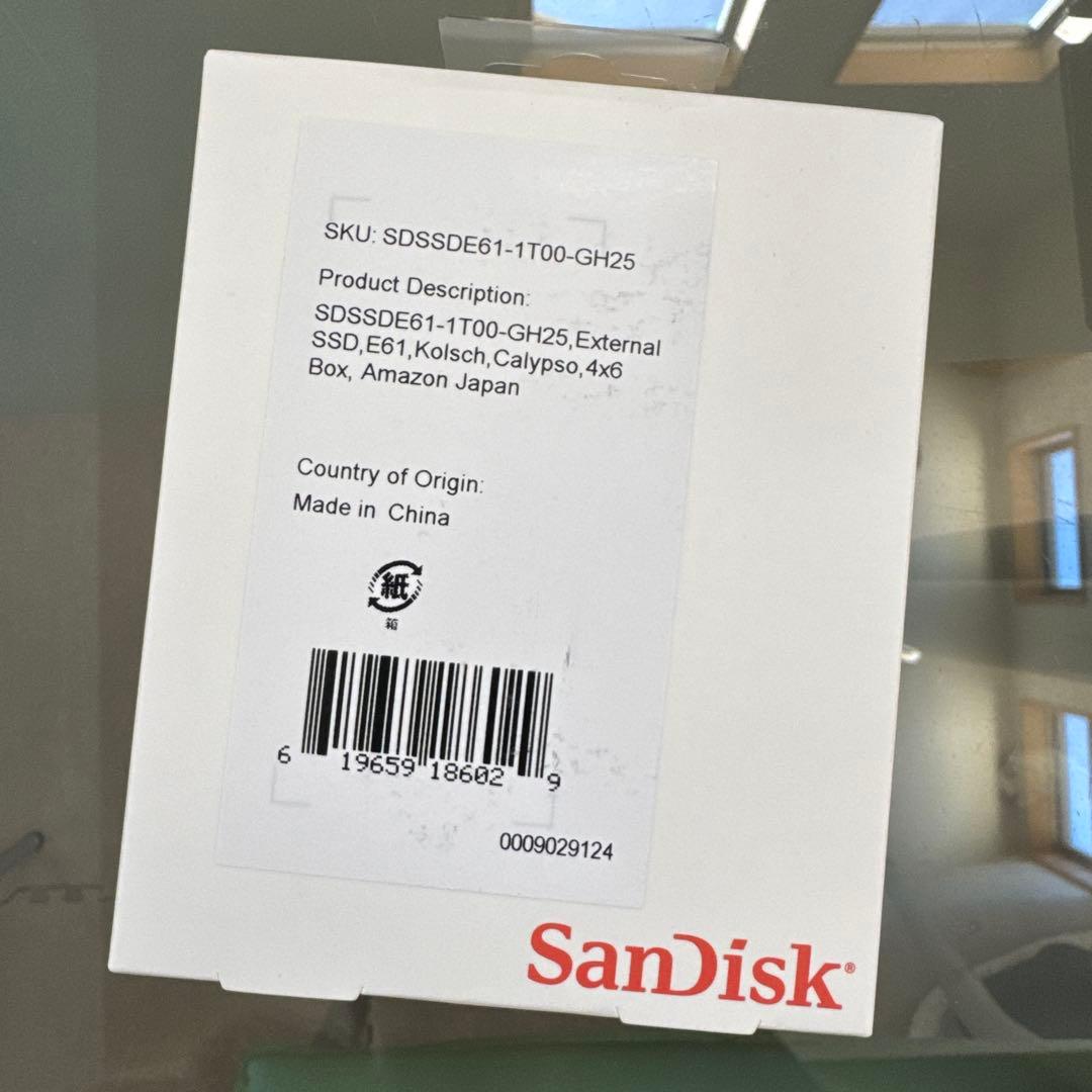 SanDisk 外付けSSD 1TB SDSSDE61-1T00-GH25