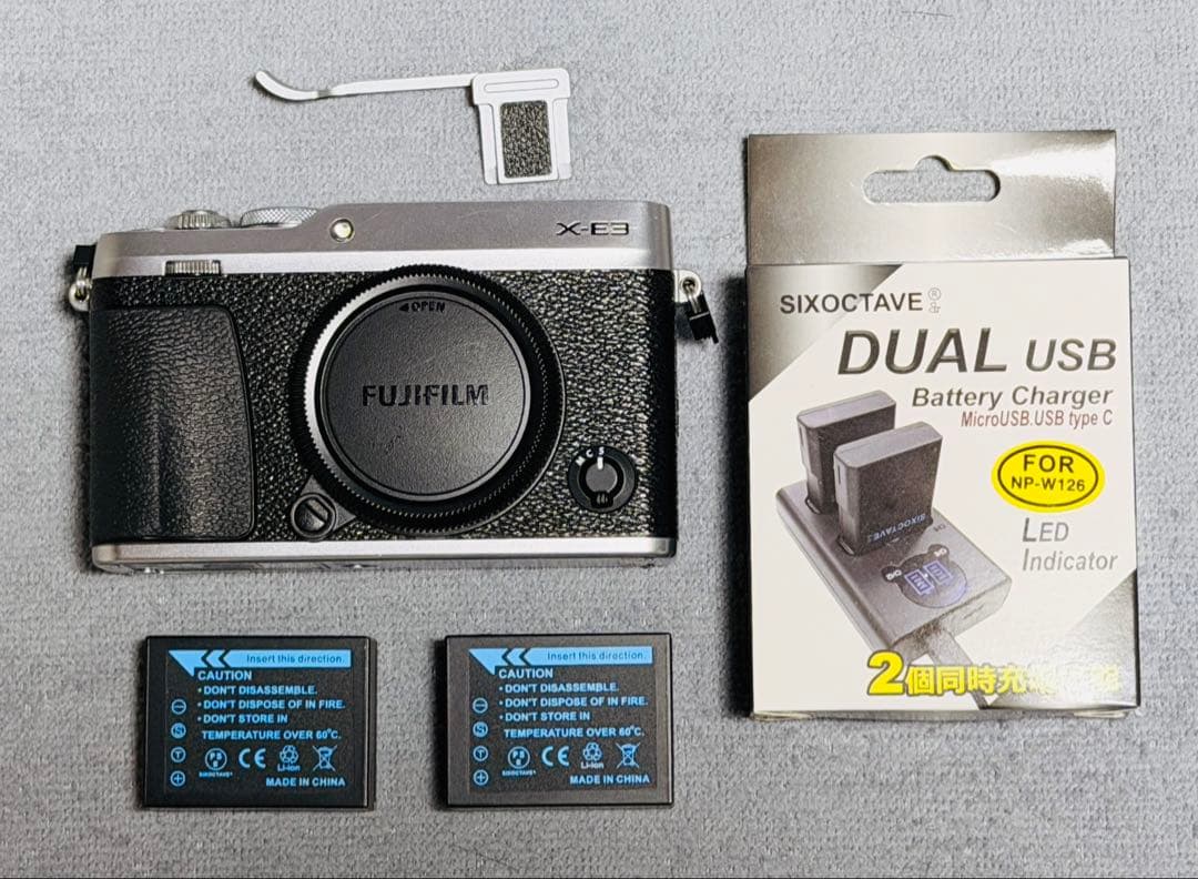 Fujifilm X-E3 シルバー ボディ極上品 総ショット1538枚