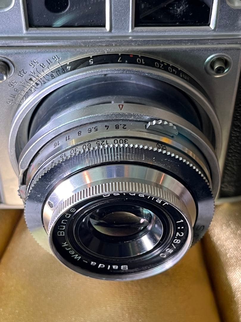 希少 Balda Super Baldina f2.8 蛇腹カメラ 革ケース付