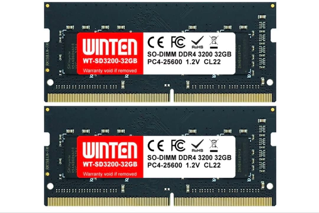 WINTEN ノートPC用 メモリ DDR4-3200 64GB