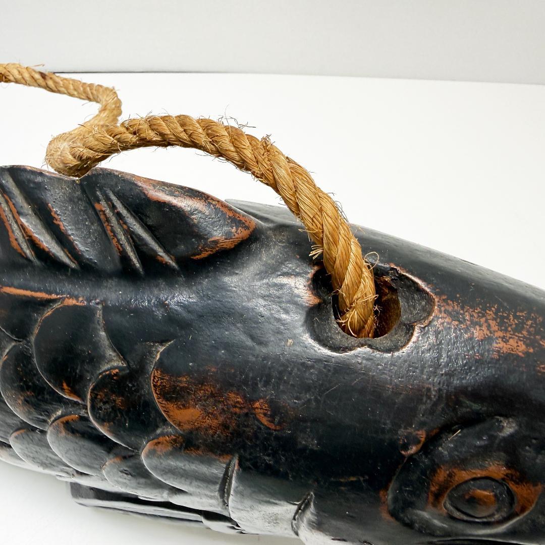 自在鉤 魚 鯉 横木 全長63cm 囲炉裏 アンティーク 工芸品