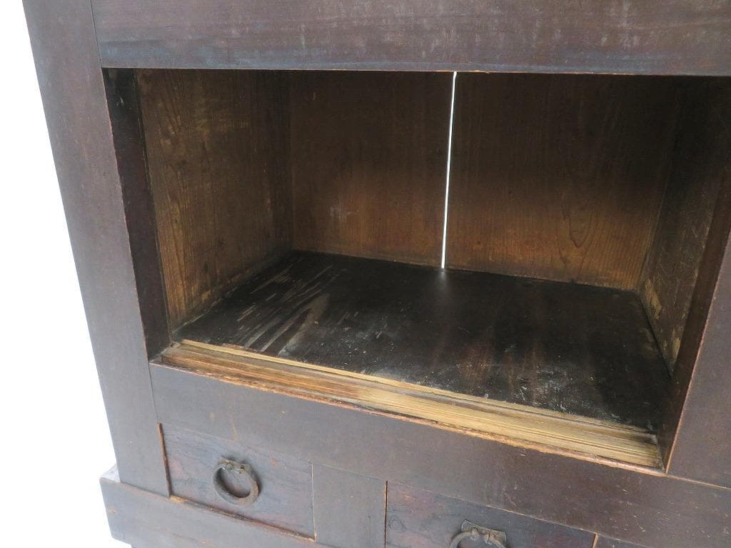 明治～大正期の3尺 水屋箪笥 　古民具　古民家　アンティーク　京都近江