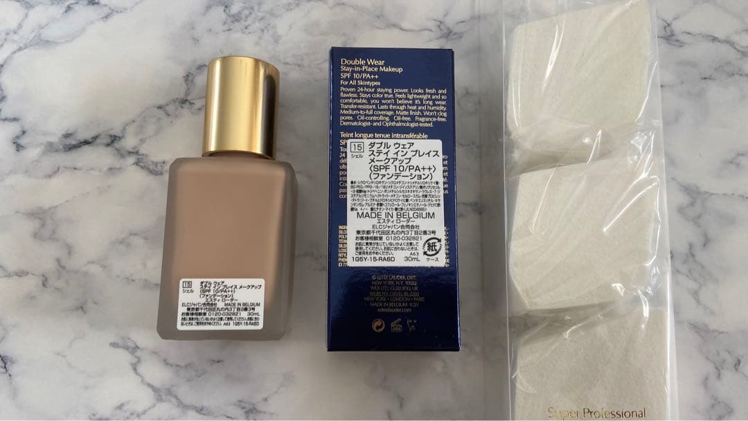 ESTEE LAUDER ダブルウェア ファンデーション 15 シェル スポンジ