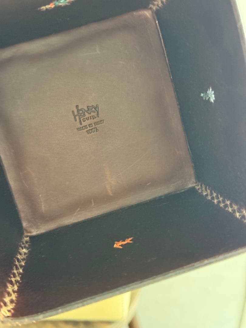 HENRY CUIR アンリークイール レザーボックス 収納 小サイズ