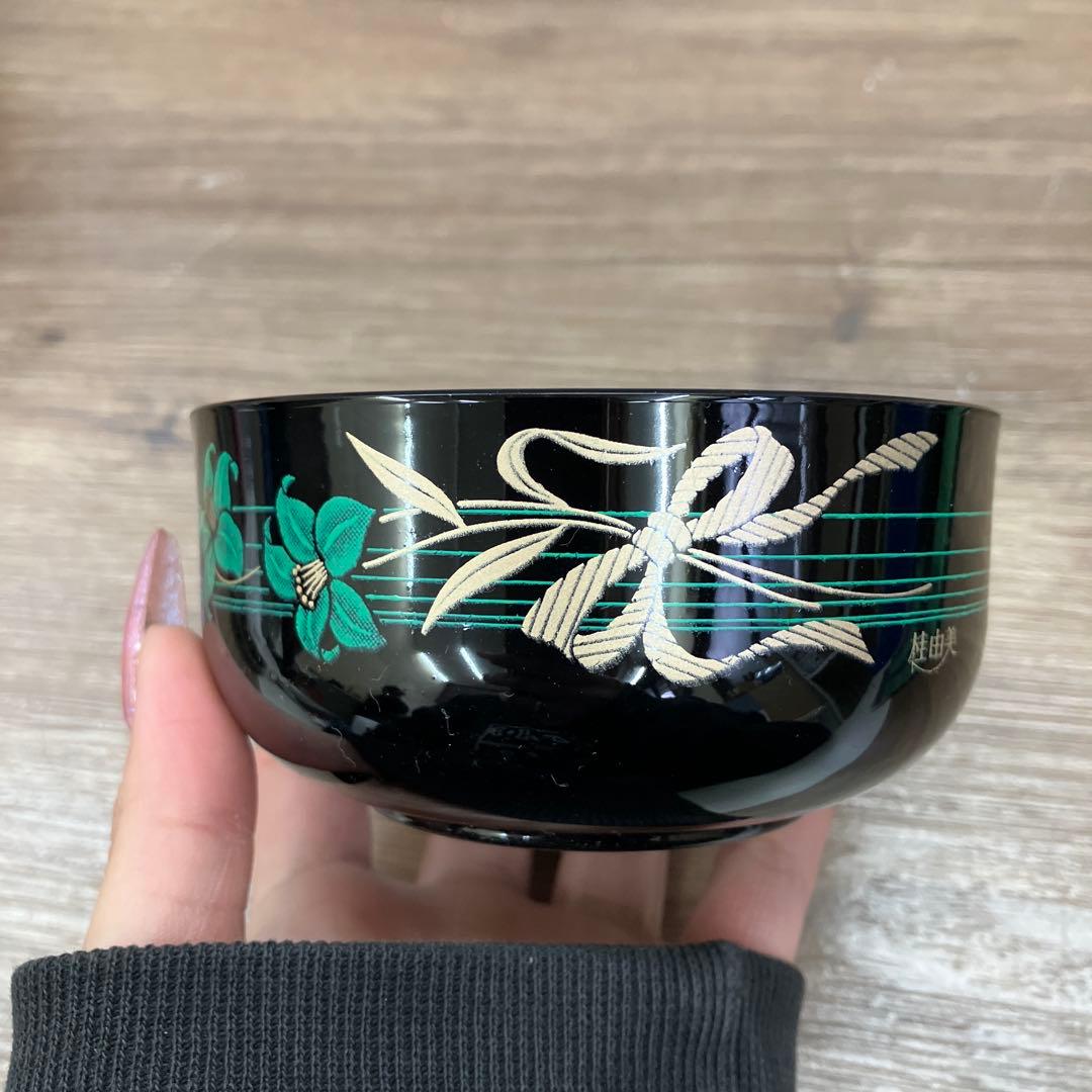 3F 桂由美 YUMI KATSURA 漆器 椀 5客セット 昭和レトロ 花柄