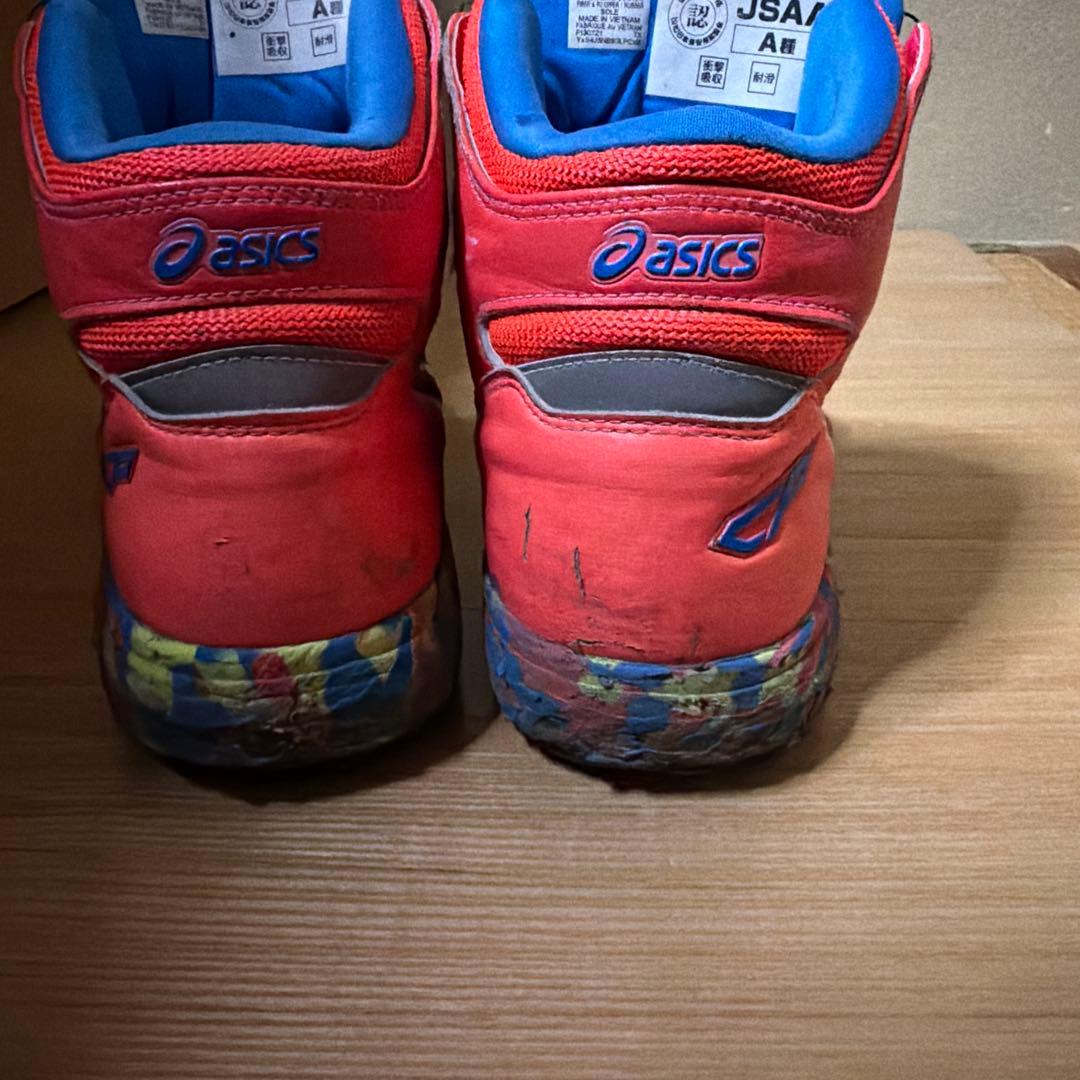 ASICS 安全靴 レッド/ブルー 限定色