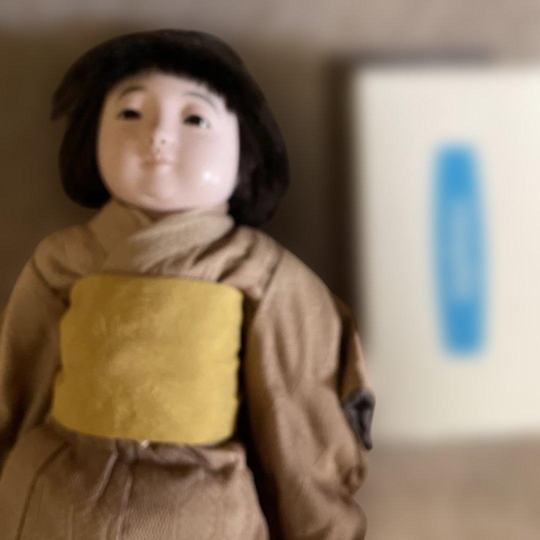 市松人形 松乾斎東光　アンティーク　美品　淡いベージュ着物