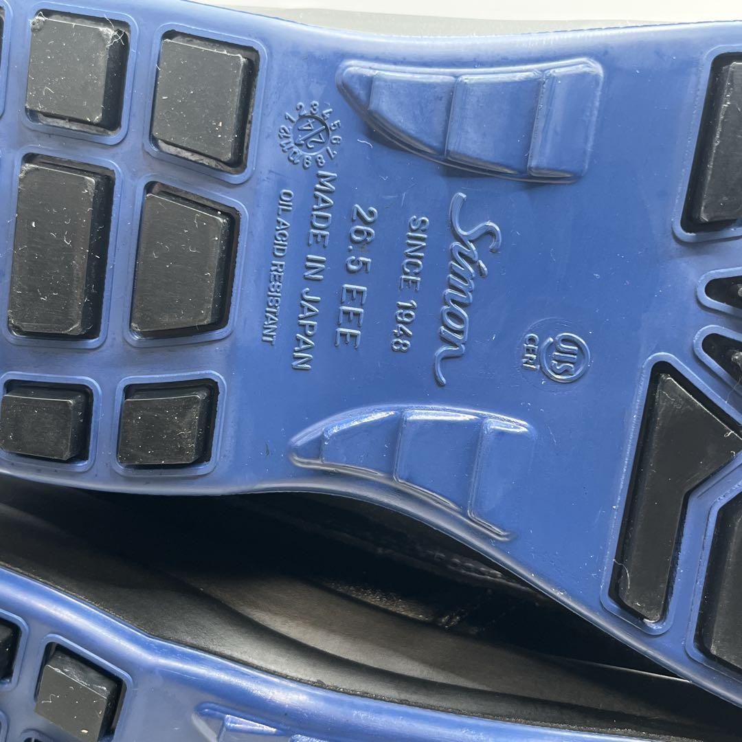 未使用　シモン　simon 安全靴　SF38 スチールトゥ　26.5 黒　テープ